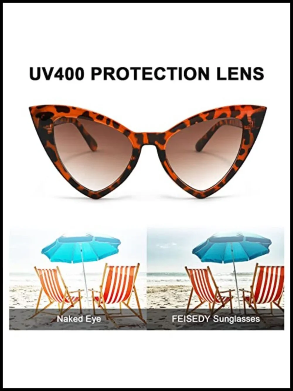 Retro Cat Eye Sunglasses for Women Fashion Vintage Cateye UV400 Protection